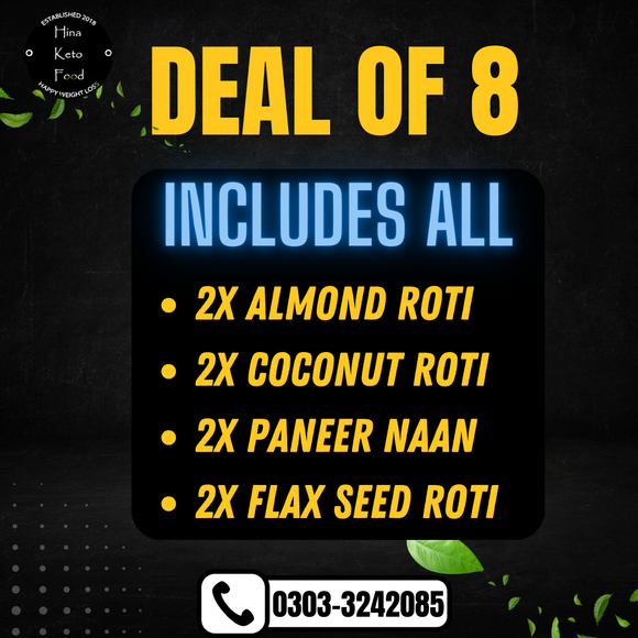 Pack of 8 Keto Roti