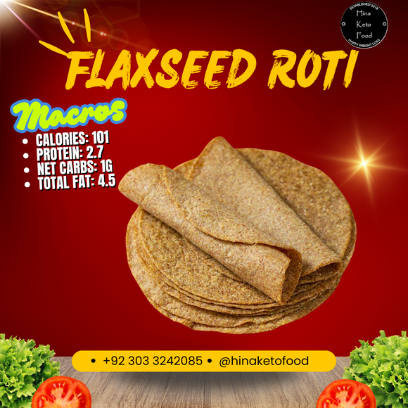 Keto Frozen Flaxseed Roti (Pack of 8)